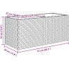 Odlingslådor med 2 krukor 2 st svart konstrotting vidaXL 72 x 30 x 32 cm – miniatyr 12