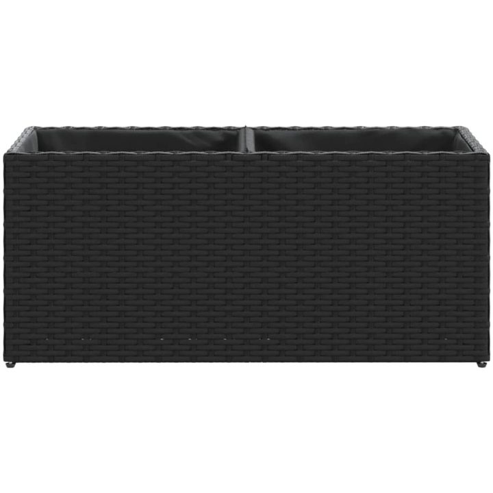 Odlingslådor med 2 krukor 2 st svart konstrotting vidaXL 72 x 30 x 32 cm – bild 6