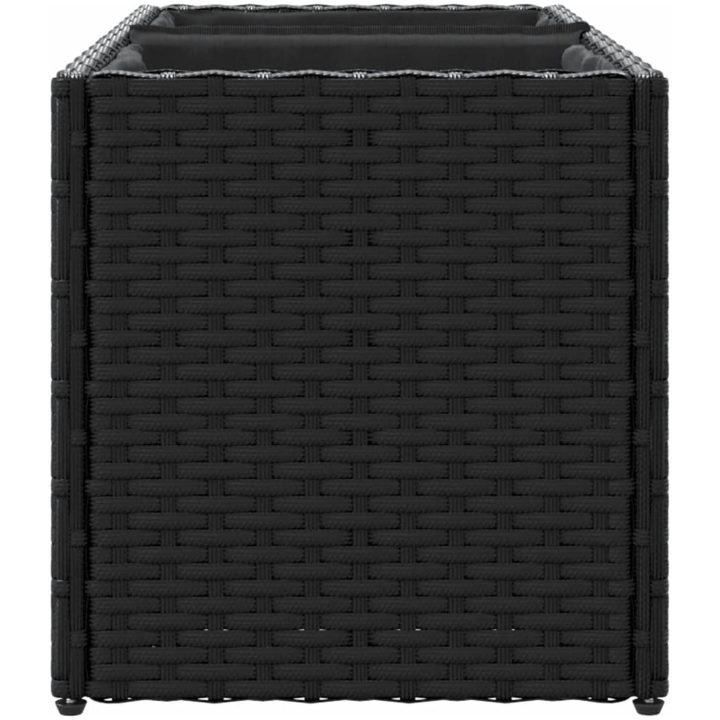 Odlingslådor med 2 krukor 2 st svart konstrotting vidaXL 72 x 30 x 32 cm – bild 7