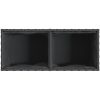 Odlingslådor med 2 krukor 2 st svart konstrotting vidaXL 72 x 30 x 32 cm – miniatyr 9