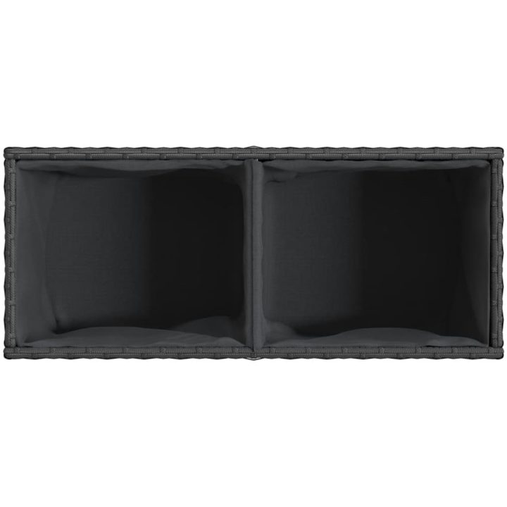 Odlingslådor med 2 krukor 2 st svart konstrotting vidaXL 72 x 30 x 32 cm – bild 9