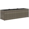 Odlingslådor med 3 krukor 2 st grå konstrotting vidaXL 105 x 30 x 32 cm – miniatyr 5