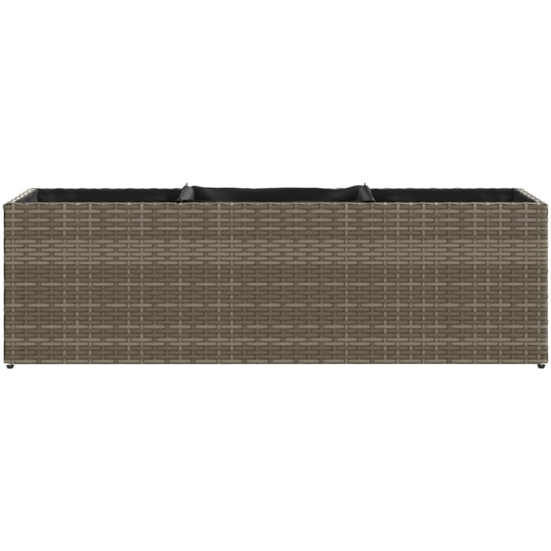 Odlingslådor med 3 krukor 2 st grå konstrotting vidaXL 105 x 30 x 32 cm – bild 6