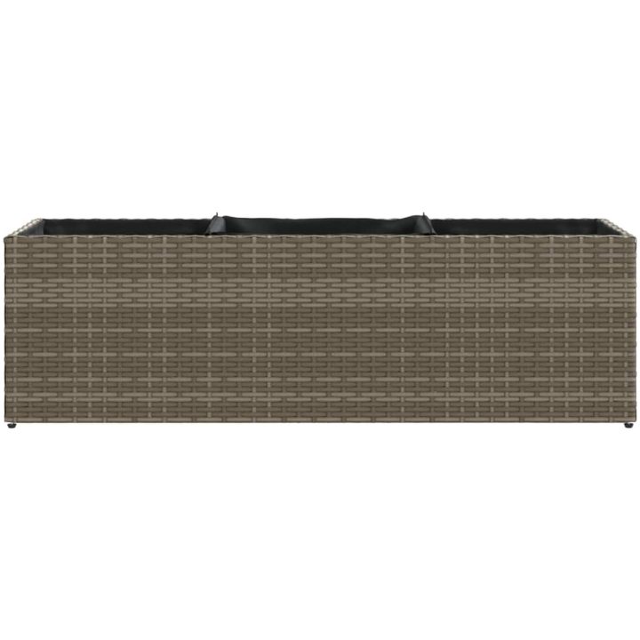 Odlingslådor med 3 krukor 2 st grå konstrotting vidaXL 105 x 30 x 32 cm – bild 6