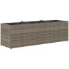 Odlingslådor med 3 krukor 2 st grå konstrotting vidaXL 105 x 30 x 32 cm – miniatyr 8