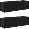 Odlingslådor med 3 krukor 2 st svart konstrotting vidaXL 105 x 30 x 32 cm – miniatyr 2
