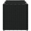 Odlingslådor med 3 krukor 2 st svart konstrotting vidaXL 105 x 30 x 32 cm – miniatyr 7