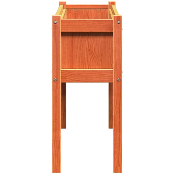 Odlingslådor med ben vaxbrun 110x31x70 cm massiv furu vidaXL – bild 6