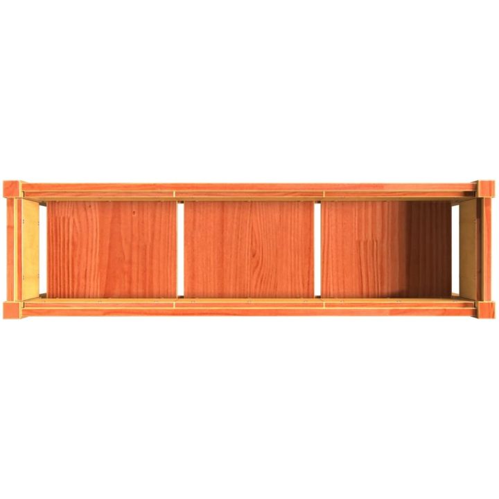 Odlingslådor med ben vaxbrun 110x31x70 cm massiv furu vidaXL – bild 8