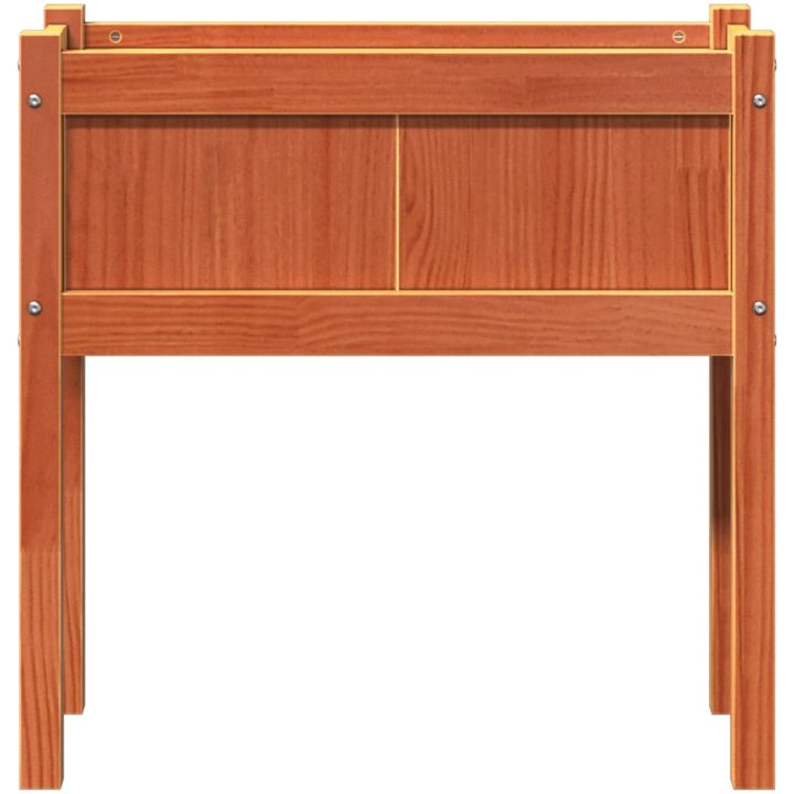 Odlingslådor med ben vaxbrun 70x31x70 cm massiv furu vidaXL – bild 5