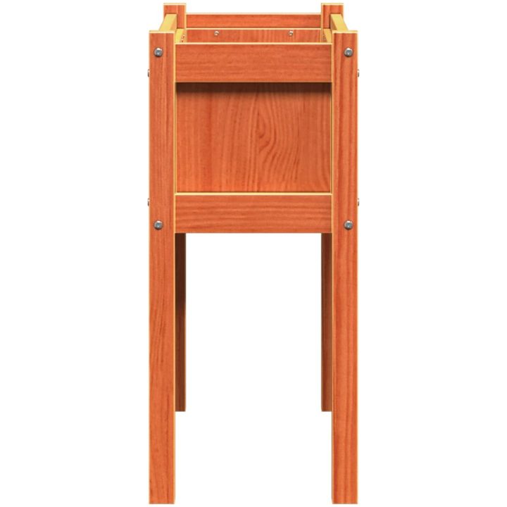 Odlingslådor med ben vaxbrun 70x31x70 cm massiv furu vidaXL – bild 6