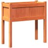 Odlingslådor med ben vaxbrun 70x31x70 cm massiv furu vidaXL – miniatyr 7