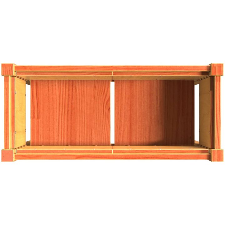 Odlingslådor med ben vaxbrun 70x31x70 cm massiv furu vidaXL – bild 8