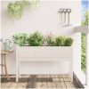 Odlingslådor med ben vit 110x31x70 cm massiv furu vidaXL – miniatyr 3