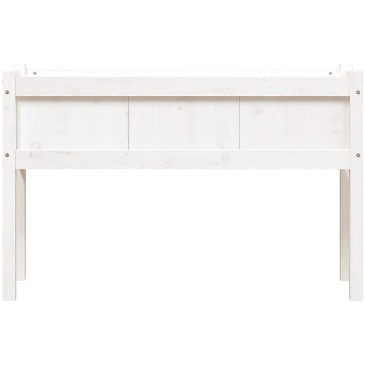 Odlingslådor med ben vit 110x31x70 cm massiv furu vidaXL – bild 5
