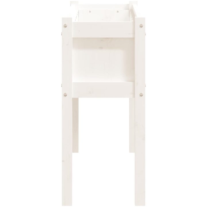 Odlingslådor med ben vit 110x31x70 cm massiv furu vidaXL – bild 6