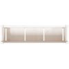 Odlingslådor med ben vit 110x31x70 cm massiv furu vidaXL – miniatyr 8