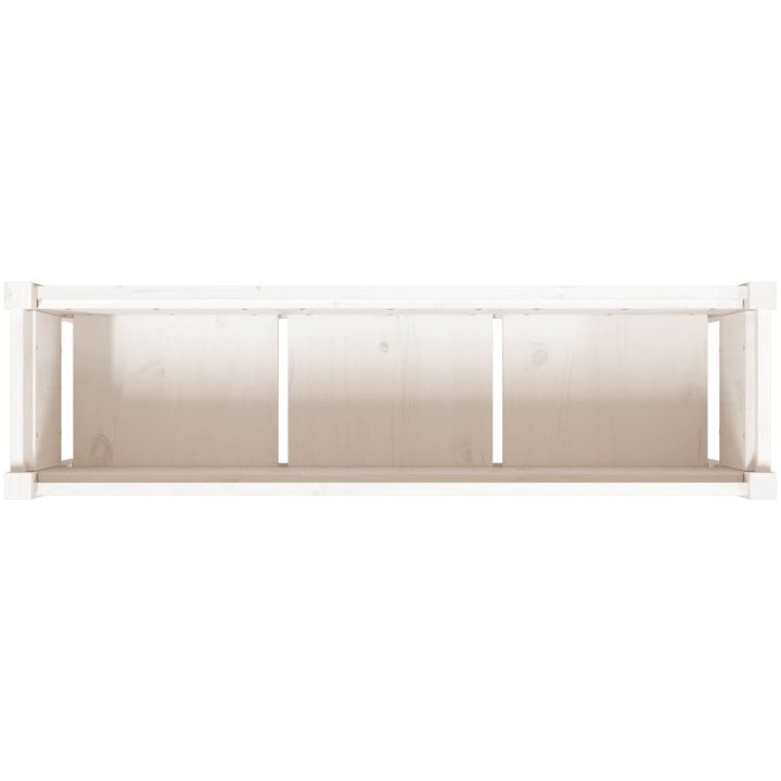 Odlingslådor med ben vit 110x31x70 cm massiv furu vidaXL – bild 8