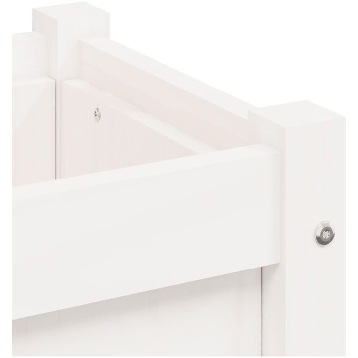 Odlingslådor med ben vit 110x31x70 cm massiv furu vidaXL – bild 9