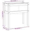 Odlingslådor med ben vit 70x31x70 cm massiv furu vidaXL – miniatyr 11