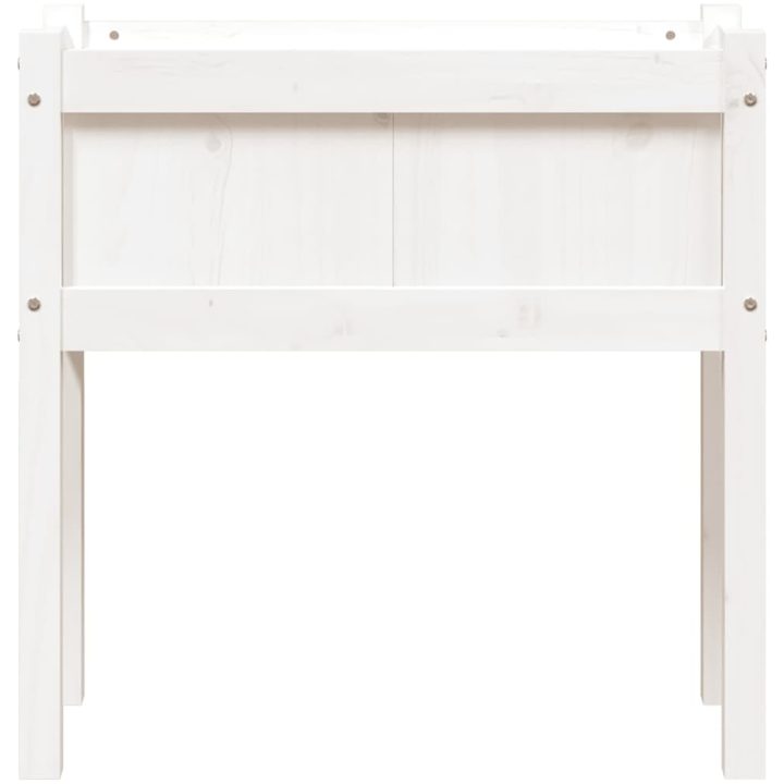 Odlingslådor med ben vit 70x31x70 cm massiv furu vidaXL – bild 5
