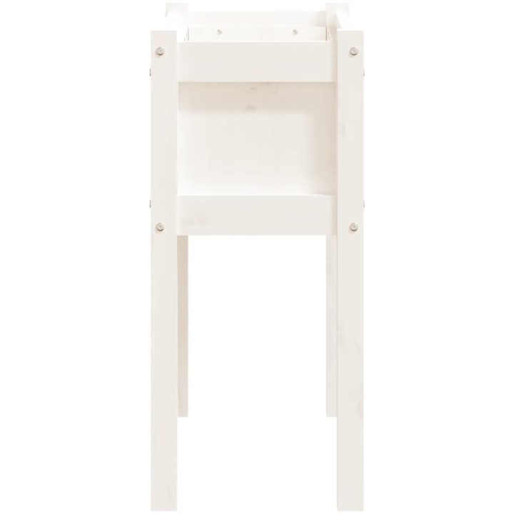 Odlingslådor med ben vit 70x31x70 cm massiv furu vidaXL – bild 6