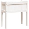 Odlingslådor med ben vit 70x31x70 cm massiv furu vidaXL – miniatyr 7