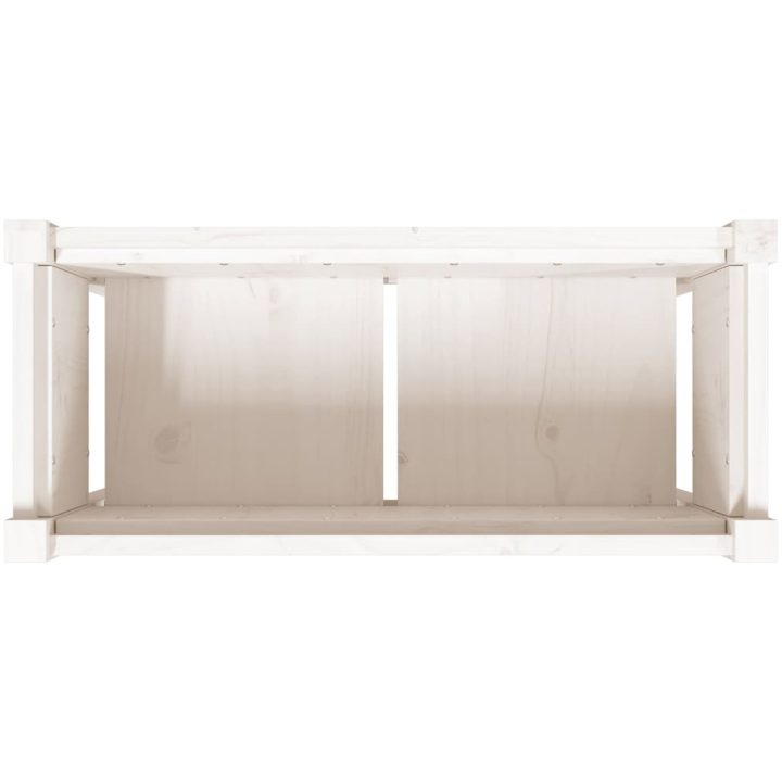 Odlingslådor med ben vit 70x31x70 cm massiv furu vidaXL – bild 8