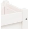 Odlingslådor med ben vit 70x31x70 cm massiv furu vidaXL – miniatyr 9