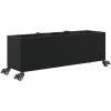 Odlingslådor med hjul 2 st svart konstrotting vidaXL 107 x 32 x 38 cm – miniatyr 5