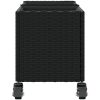 Odlingslådor med hjul 2 st svart konstrotting vidaXL 107 x 32 x 38 cm – miniatyr 7