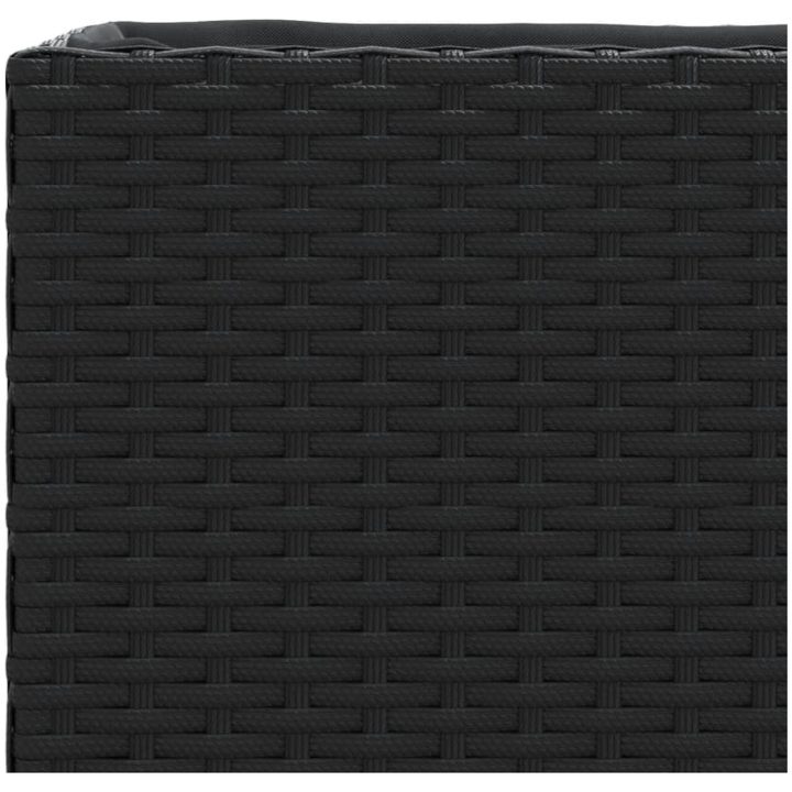 Odlingslådor med hjul 2 st svart konstrotting vidaXL 107 x 32 x 38 cm – bild 10