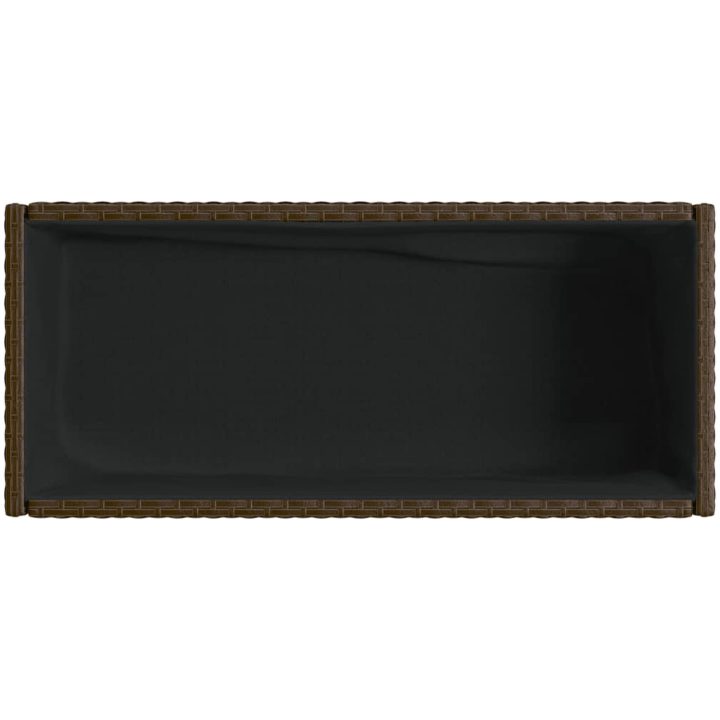 Odlingslådor med hylla 2 st brun konstrotting vidaXL 70 x 28 x 70 cm – bild 9