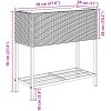 Odlingslådor med hylla 2 st grå konstrotting vidaXL 70 x 28 x 70 cm – miniatyr 12