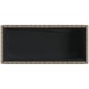 Odlingslådor med hylla 2 st grå konstrotting vidaXL 70 x 28 x 70 cm – miniatyr 9