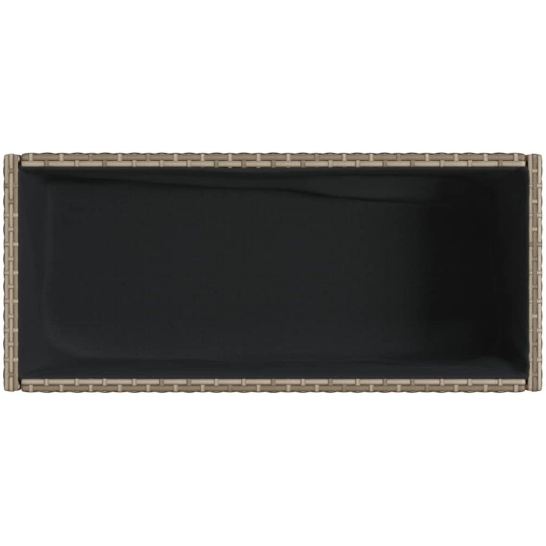 Odlingslådor med hylla 2 st grå konstrotting vidaXL 70 x 28 x 70 cm – bild 9