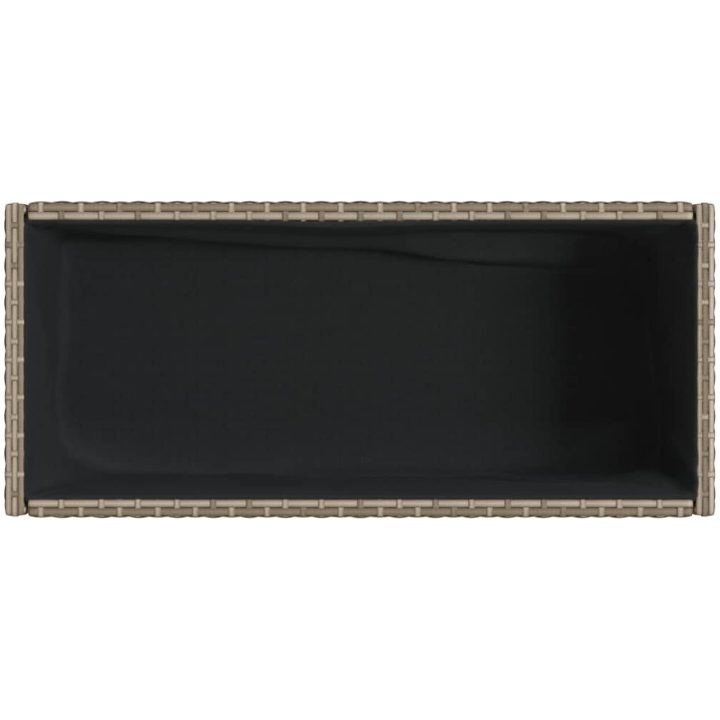 Odlingslådor med hylla 2 st grå konstrotting vidaXL 70 x 28 x 70 cm – bild 9