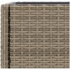 Odlingslådor med hylla 2 st grå konstrotting vidaXL 70 x 28 x 70 cm – miniatyr 10