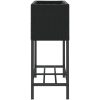 Odlingslådor med hylla 2 st svart konstrotting vidaXL 70 x 28 x 70 cm – miniatyr 7
