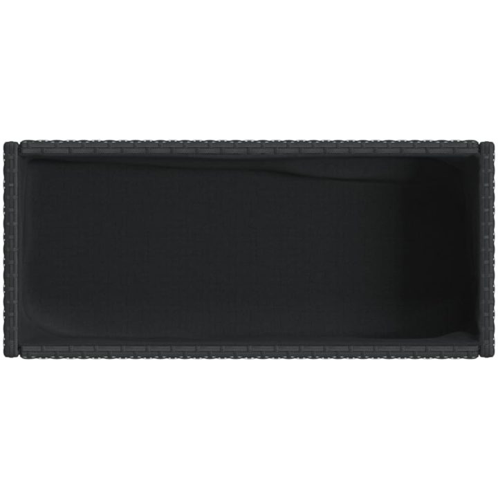 Odlingslådor med hylla 2 st svart konstrotting vidaXL 70 x 28 x 70 cm – bild 9