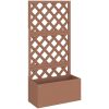 Odlingslådor med spaljé 2 st brun WPC vidaXL 65 x 33 x 135 cm – miniatyr 3