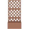 Odlingslådor med spaljé 2 st brun WPC vidaXL 65 x 33 x 135 cm – miniatyr 4