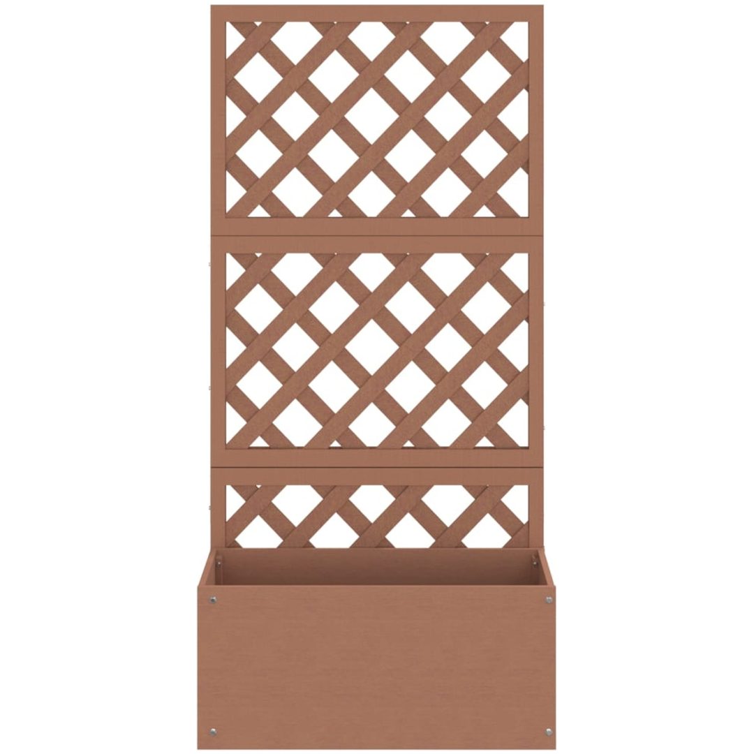 Odlingslådor med spaljé 2 st brun WPC vidaXL 65 x 33 x 135 cm – bild 4