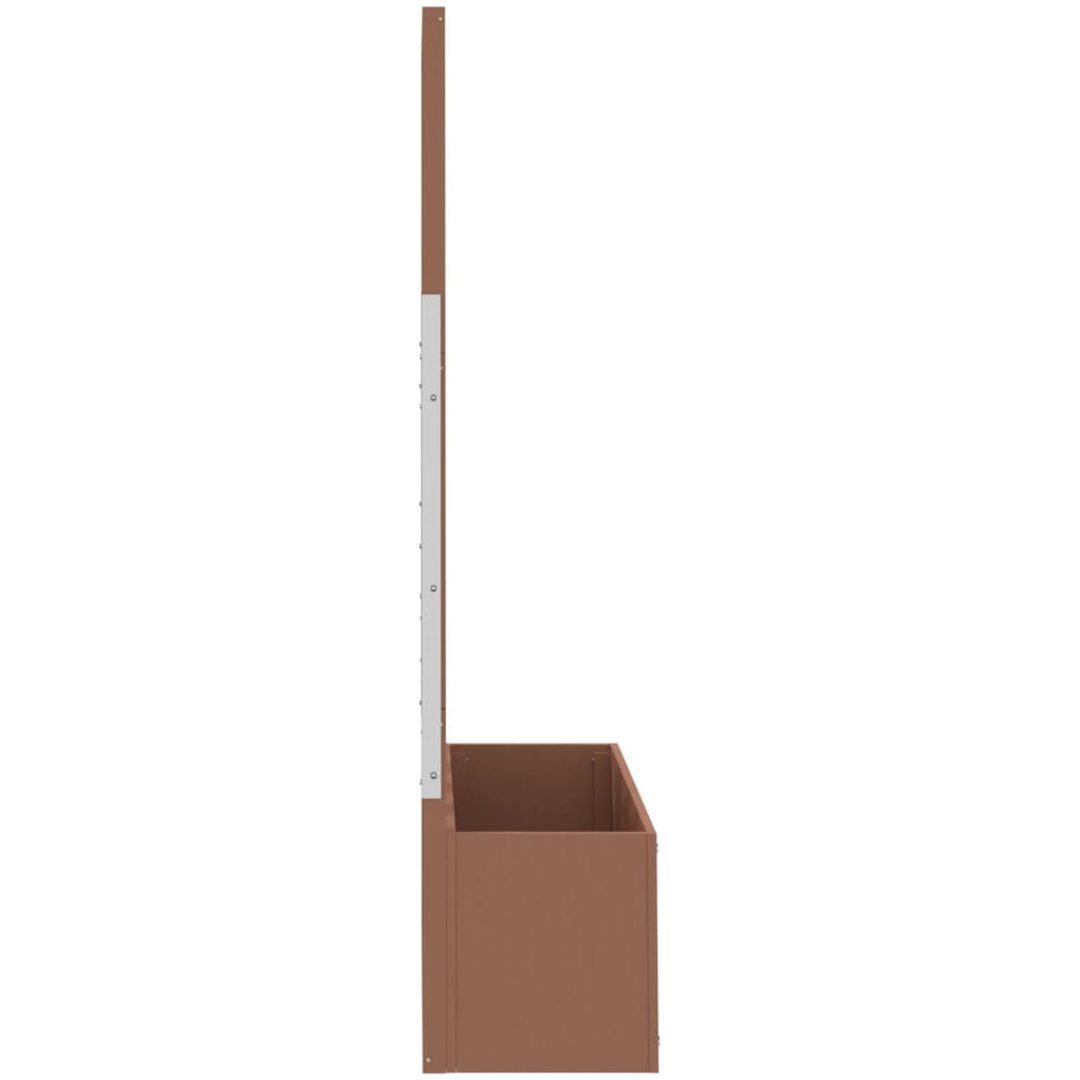 Odlingslådor med spaljé 2 st brun WPC vidaXL 65 x 33 x 135 cm – bild 5