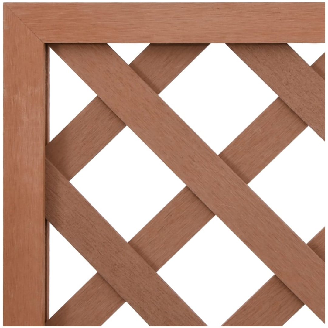Odlingslådor med spaljé 2 st brun WPC vidaXL 65 x 33 x 135 cm – bild 6