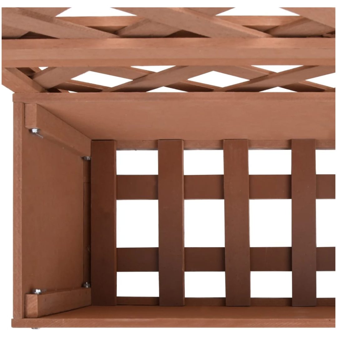 Odlingslådor med spaljé 2 st brun WPC vidaXL 65 x 33 x 135 cm – bild 7