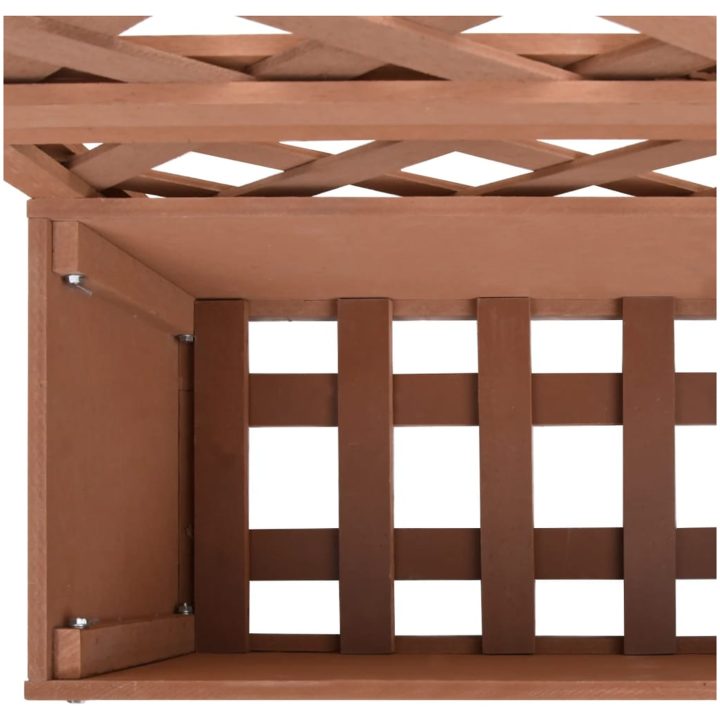 Odlingslådor med spaljé 2 st brun WPC vidaXL 65 x 33 x 135 cm – bild 7