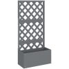 Odlingslådor med spaljé 2 st grå WPC vidaXL 65 x 33 x 135 cm – miniatyr 3