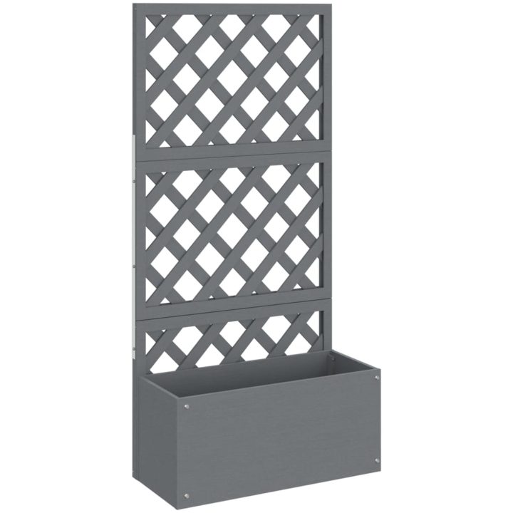 Odlingslådor med spaljé 2 st grå WPC vidaXL 65 x 33 x 135 cm – bild 3