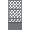 Odlingslådor med spaljé 2 st grå WPC vidaXL 65 x 33 x 135 cm – miniatyr 4